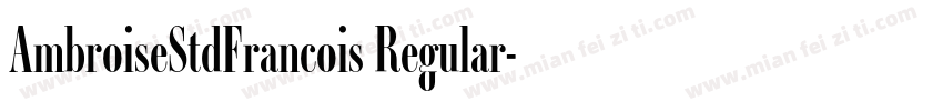 AmbroiseStdFrancois Regular字体转换
